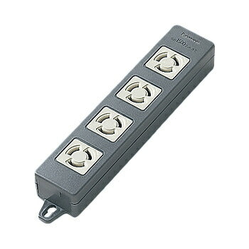 パナソニック　OAタップ（接地2P15A引掛形）（4コ口・ブラック）（マグネット付）・適用コード3心ビニル キャブタイヤ丸形コード（VCTF）2.0m平方メートル　【品番：WCH2604B】