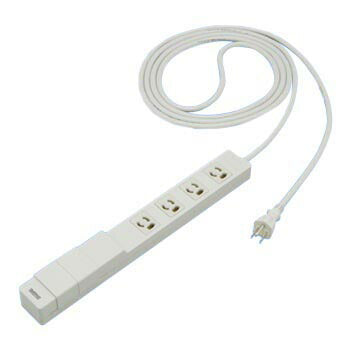 パナソニック　[充電用]USBコンセント付OAタップ （接地14A抜け止め形）（4コ口・グレー） （USB2A5VDC ・2ポート） （3mコード付）（マグネット付）（電源表示付）　【品番：WCH243432H】