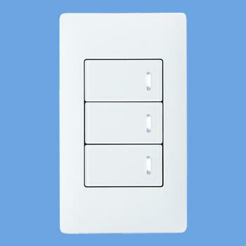 パナソニック　アドバンスシリーズ 埋込トリプルスイッチ用ハンドル（表示付）（マットホワイト）　【品番：WTA3023W】○