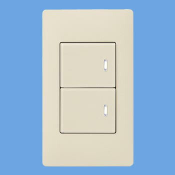 パナソニック　アドバンスシリーズ 埋込ダブルスイッチ用ハンドル（表示付）（マットベージュ）　【品番：WTA3022F】