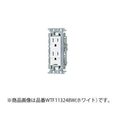 パナソニック　コスモシリーズワイド21 埋込アースターミナル付接地ダブルコンセント（絶縁枠付）（ベージュ）　【品番：WTF113248F】