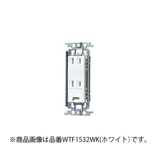 パナソニック　コスモシリーズワイド21 埋込アースターミナル付ダブルコンセント（金属枠付）（グレー）　【品番：WTF1532HK】