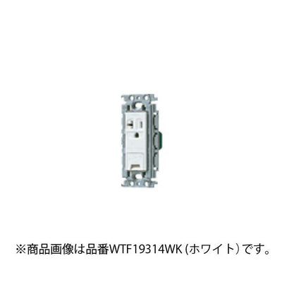 パナソニック　15A・20A兼用埋込アースターミナル付接地コンセント（絶縁枠付）（ベージュ）　【品番：WTF19314FK】