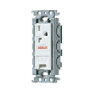 パナソニック　15A・20A兼用埋込アースターミナル付接地コンセント（250V）（絶縁枠付）（ホワイト）　【品番：WTF19324WK】