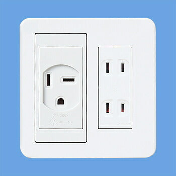 パナソニック　コスモシリーズワイド21 小型接地2P30A埋込コンセント（250V）（ホワイト）　【品番：WTN3730W】