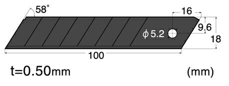 【メール便対応】エヌティー　NTカッター　替刃大型L 05黒厚刃/10枚　【品番：BL-12P】