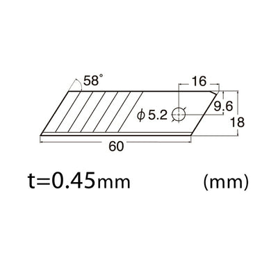 【メール便対応】エヌティー　NTカッター　替刃大型L 短刃60ミリ/10枚　【品番：BSL-11P】