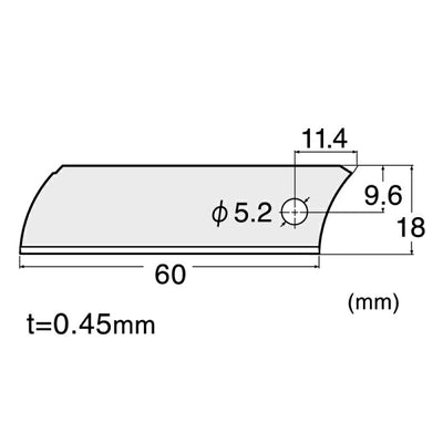 【メール便対応】エヌティー　NTカッター　替刃大型L 先丸短刃60ミリ/5枚　【品番：BSL31P】