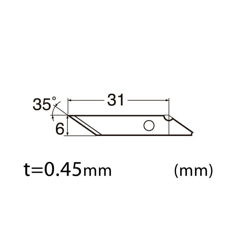 【メール便対応】エヌティー　NTカッター　替刃デザイン大DL 35°/10枚　【品番：BDL-41P】