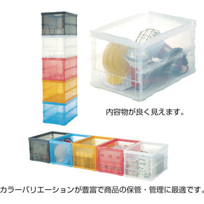 トラスコ中山（TRUSCO）　薄型折りたたみコンテナスケル 50L　透明　【品番：TSK-O50B（TM）】