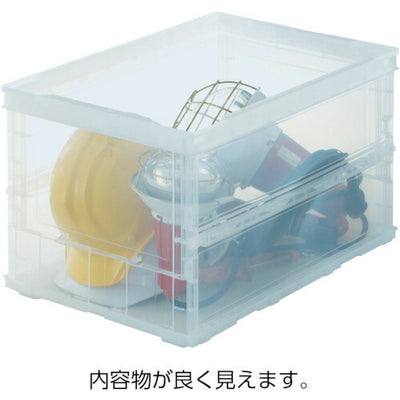 トラスコ中山（TRUSCO）　スケルコン折りたたみコンテナ 20L　透明　【品番：TR-S20（TM）】