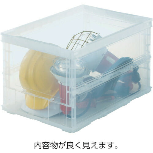 トラスコ中山（TRUSCO）　スケルコン折りたたみコンテナ 20L　透明　【品番：TR-S20（TM）】
