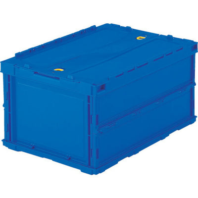 トラスコ中山（TRUSCO）　薄型折りたたみコンテナ 40Lロックフタ付 ダークブルー　【品番：TR-C40B（DB）】