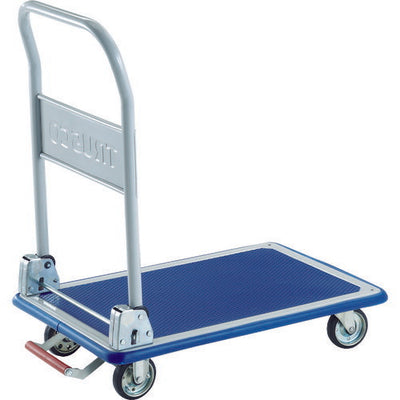 トラスコ中山（TRUSCO）　プレス製台車 ドンキーカート 折りたたみ式740×480 ピン式固定車S付　【品番：101NKB】
