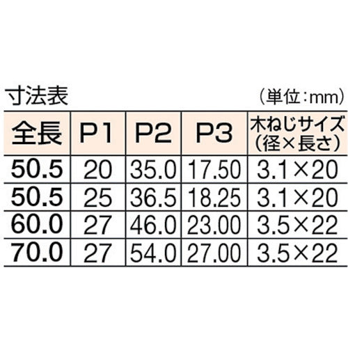 【メール便対応】トラスコ中山（TRUSCO）　スチール製抜き差し蝶番 左用 （1組（袋）＝2個入）　【品番：225-5030L】