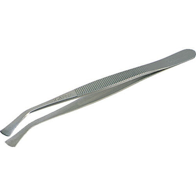 【メール便対応】トラスコ中山（TRUSCO）　耐酸耐磁ピンセット 120mm 平型先曲り　【品番：35B-SA】