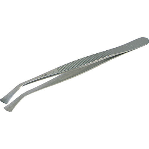 【メール便対応】トラスコ中山（TRUSCO）　耐酸耐磁ピンセット 120mm 平型先曲り　【品番：35B-SA】