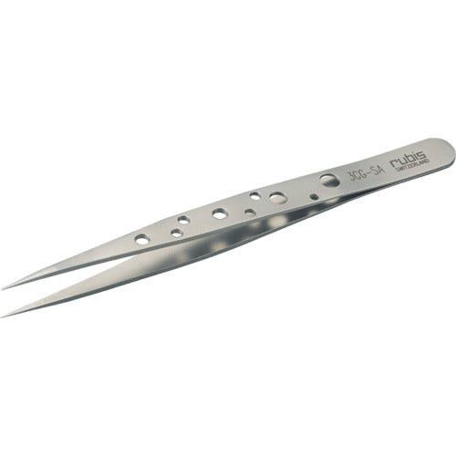 【メール便対応】トラスコ中山（TRUSCO）　耐酸耐磁ピンセット スイストゥィーズ型 110mm 超極細型　【品番：3CG-SA】