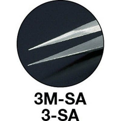 【メール便対応】トラスコ中山（TRUSCO）　耐酸耐磁ピンセット 70mm 超極細型　【品番：3M-SA】