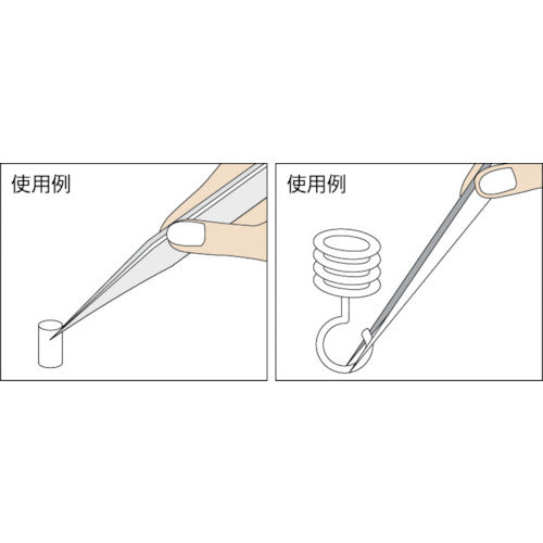 【メール便対応】トラスコ中山（TRUSCO）　耐酸耐磁ピンセット 70mm 超極細型　【品番：3M-SA】