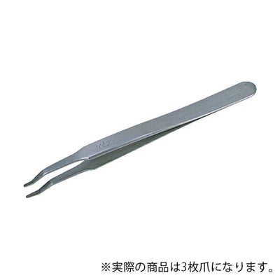 【メール便対応】トラスコ中山（TRUSCO）　耐酸耐磁ピンセット 130mm 先端9.5 3枚爪　【品番：41LB3-SA】