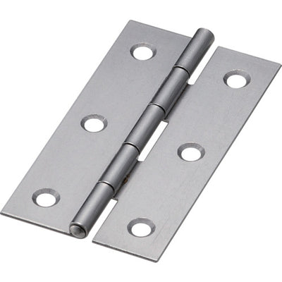 【メール便対応】トラスコ中山（TRUSCO）　スチール製薄口普通蝶番 生地仕上げ 全長76.0mm （10個入）　【品番：550-76N】