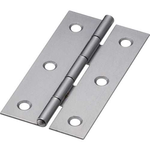 【メール便対応】トラスコ中山（TRUSCO）　スチール製薄口普通蝶番 生地仕上げ 全長76.0mm （10個入）　【品番：550-76N】