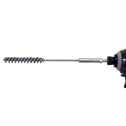 トラスコ中山（TRUSCO）　六角軸スパイラルホールブラシ 66ナイロン 18mm 下穴径　【品番：6HB-18-NY】
