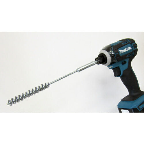 トラスコ中山（TRUSCO）　六角軸スパイラルホールブラシ ワイヤー鋼線 18mm 下穴径　【品番：6HB-18-WB】