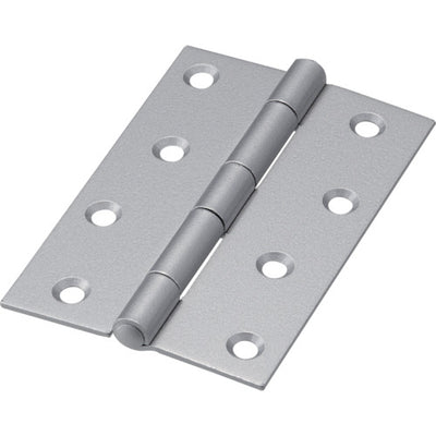 【メール便対応】トラスコ中山（TRUSCO）　スチール製厚口蝶番 シルバー塗装仕上げ 全長102mm （4個入）　【品番：888-102SV】