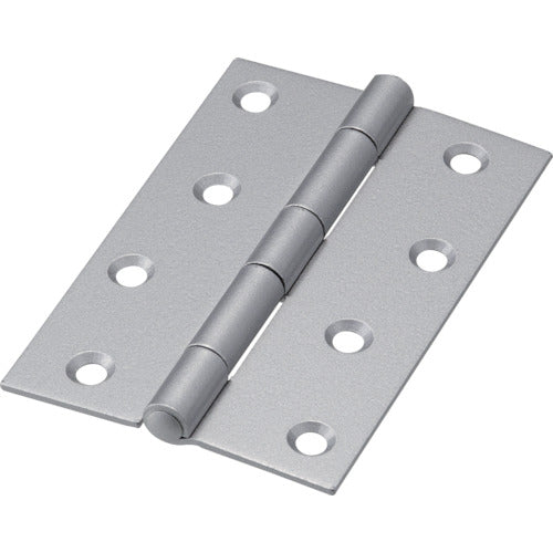 【メール便対応】トラスコ中山（TRUSCO）　スチール製厚口蝶番 シルバー塗装仕上げ 全長102mm （4個入）　【品番：888-102SV】