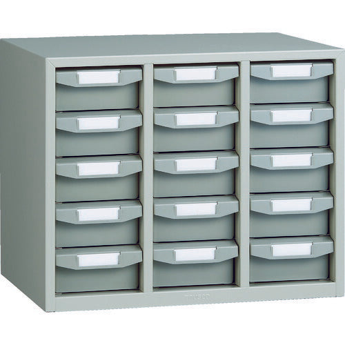 トラスコ中山（TRUSCO）　バンラックケースA型 3列5段 ネオグレー　【品番：A-35NG】