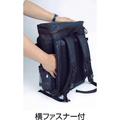 トラスコ中山（TRUSCO）　プロ用軽量ボックス型リュック ショルダーコンテナ　【品番：A3BL-BK】
