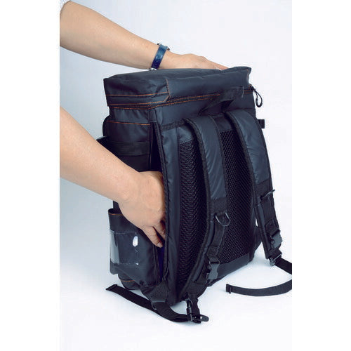 トラスコ中山（TRUSCO）　プロ用軽量ボックス型リュック ショルダーコンテナ　【品番：A3BL-BK】