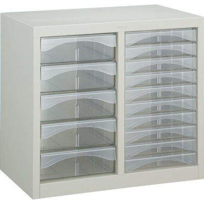 トラスコ中山（TRUSCO）　レターケース A4型・2列タイプ 浅型10個、深型5個　【品番：A4-C210】