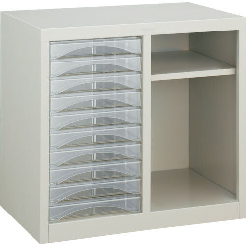 トラスコ中山（TRUSCO）　レターケース A4型・棚付コンビ 浅型引出し10個　【品番：A4-S210T】