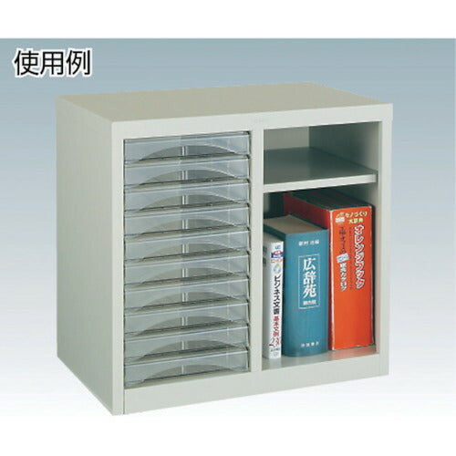 トラスコ中山（TRUSCO）　レターケース A4型・棚付コンビ 深型引出し5個　【品番：A4-W205T】