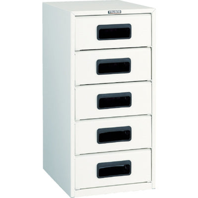 トラスコ中山（TRUSCO）　αレターケース スチール深型5段 引出飛出し防止型　【品番：A4-W5N】