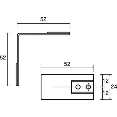 トラスコ中山（TRUSCO）　25mmアルミフレーム用補強金物 内付けL型　【品番：AFK-8】