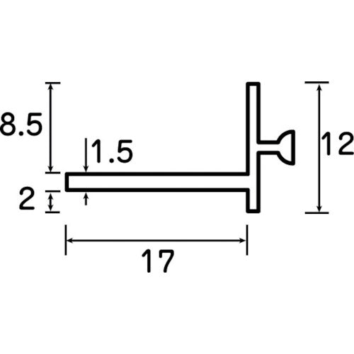 トラスコ中山（TRUSCO）　棚受け15mm 1m 25mm角溝あり用　【品番：AFN15-1000】