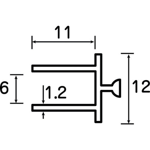 トラスコ中山（TRUSCO）　5mmパネルアダプタA 1m 25mm角溝あり用　【品番：AFP5-1000】