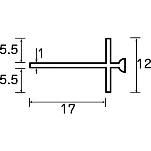 トラスコ中山（TRUSCO）　棚受け12mm 1m 25mm角溝あり用　【品番：AFQ12-1000】
