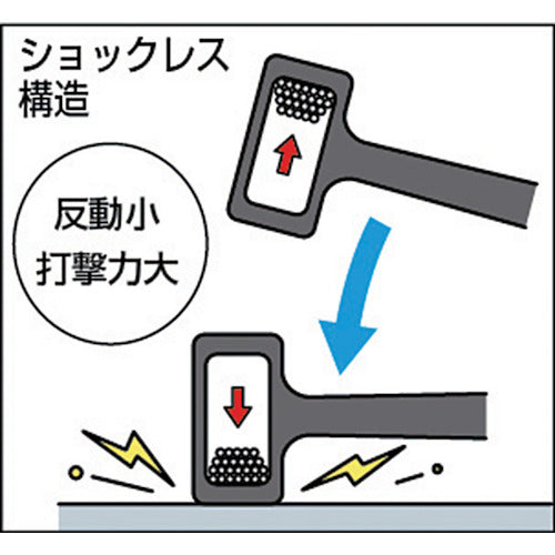トラスコ中山（TRUSCO）　ショックレスハンマー ＃1 1／2　【品番：ATUS-15】