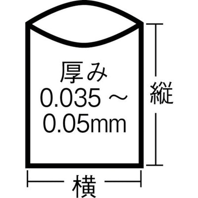 トラスコ中山（TRUSCO）　業務用ポリ袋0.05×120（半透明）　【品番：B-0120W】