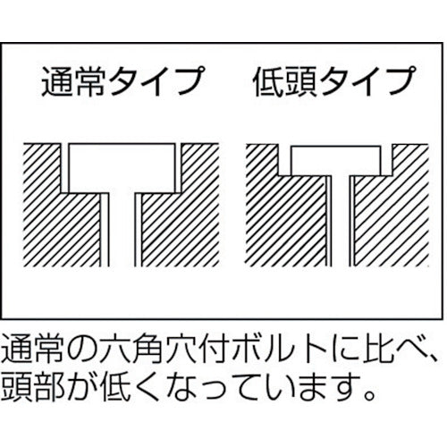 トラスコ中山（TRUSCO）　低頭六角穴付ボルト ステンレス半ネジ サイズM6×40 3本入　【品番：B089-0640】