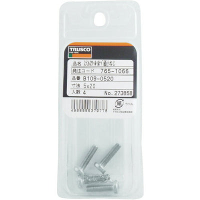 トラスコ中山（TRUSCO）　ツーホールナベ頭小ねじ ステンレス M3×16 4本入　【品番：B109-0316】