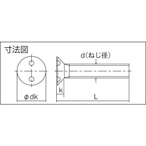 トラスコ中山（TRUSCO）　ツーホール皿頭小ねじ ステンレス M3×10 4本入　【品番：B110-0310】