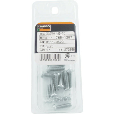 トラスコ中山（TRUSCO）　ワンサイドナベ頭小ねじ ステンレス M3×16 27本入　【品番：B111-0316】
