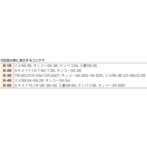トラスコ中山（TRUSCO）　箱台車 内寸520×370 ナイロン車 自在S付×2　【品番：B-1BS】