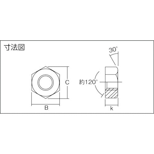 トラスコ中山（TRUSCO）　六角ナット1種 ステンレス サイズM6×1.0 85個入　【品番：B25-0006】